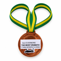 Bronze The Most Dramatic medal with cat