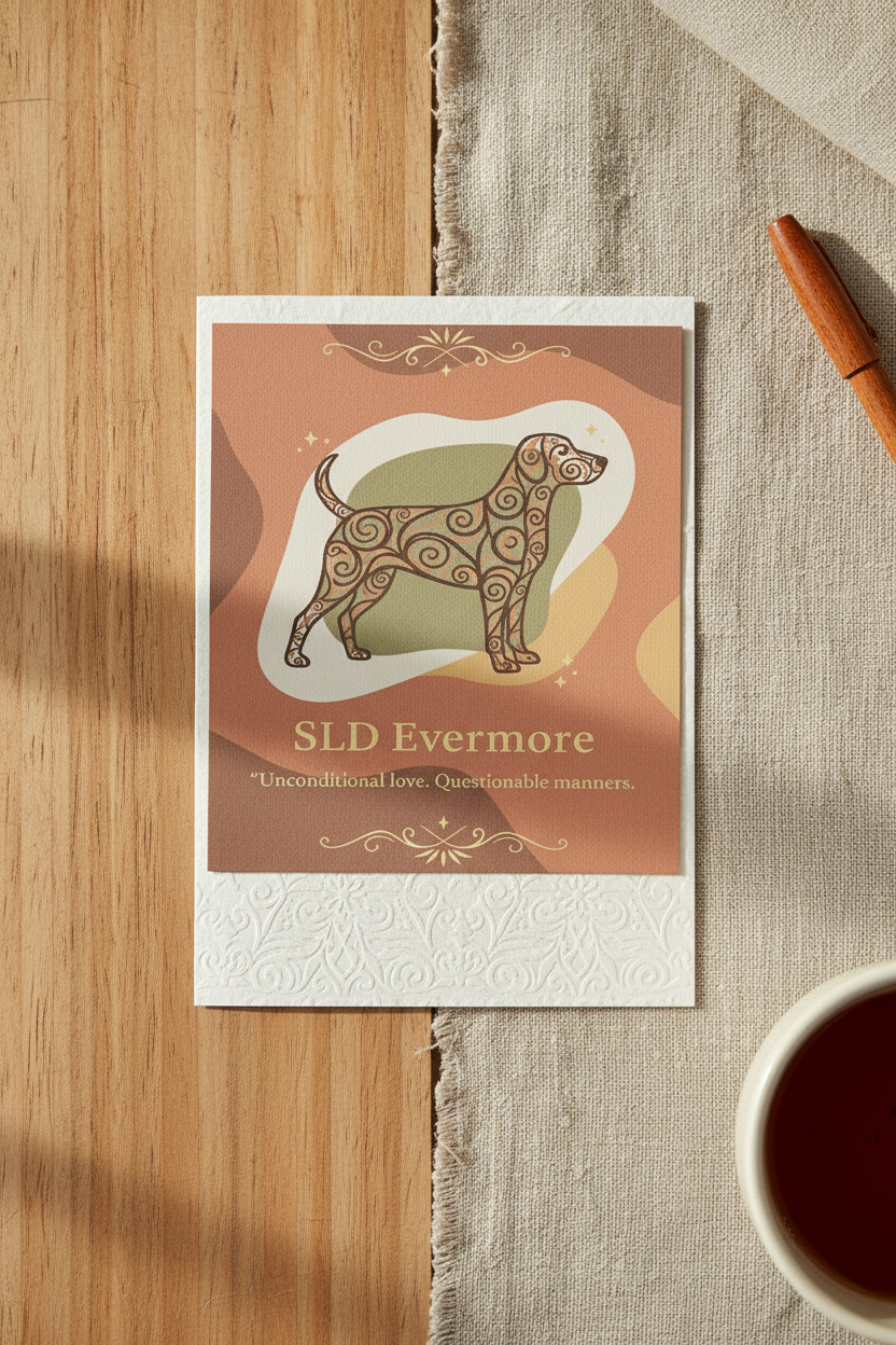 Card 2 with warm wood background