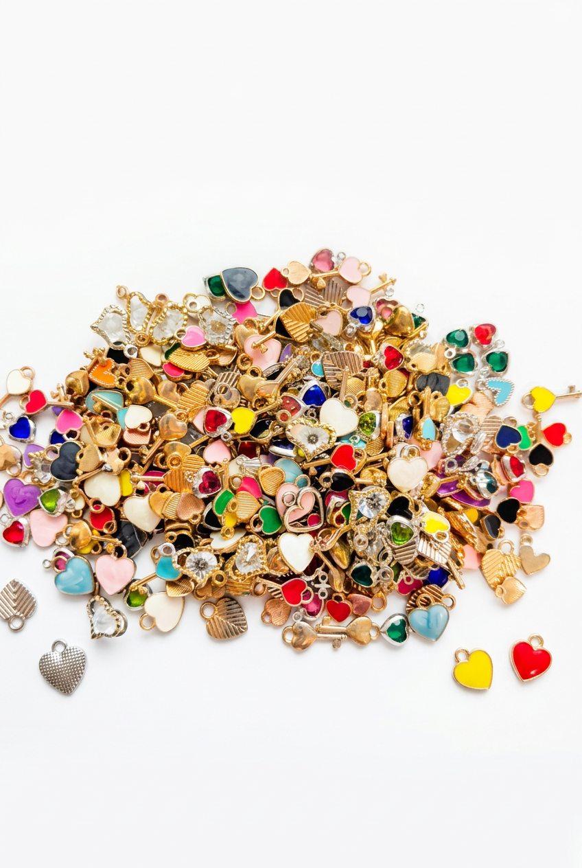 Cleaned-up heart charm overview