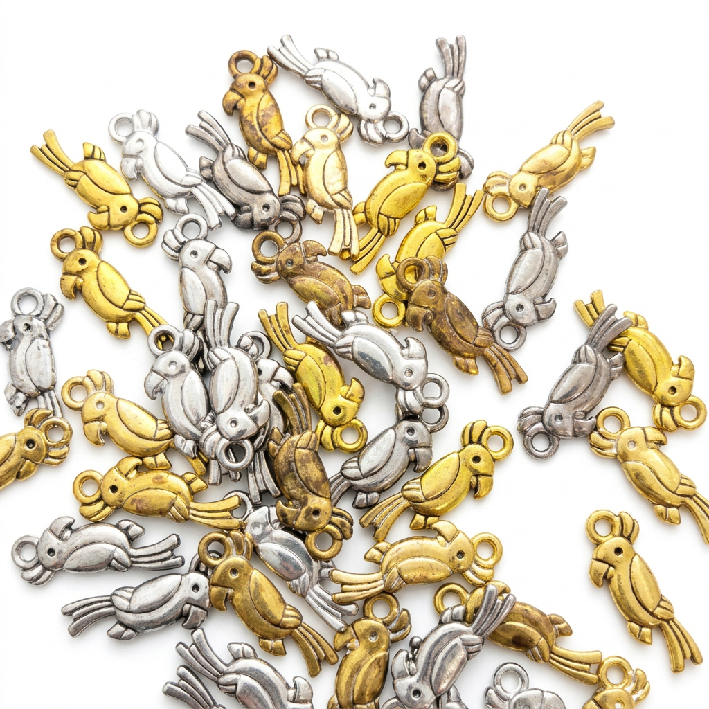 Parrot charm close-up clean-up