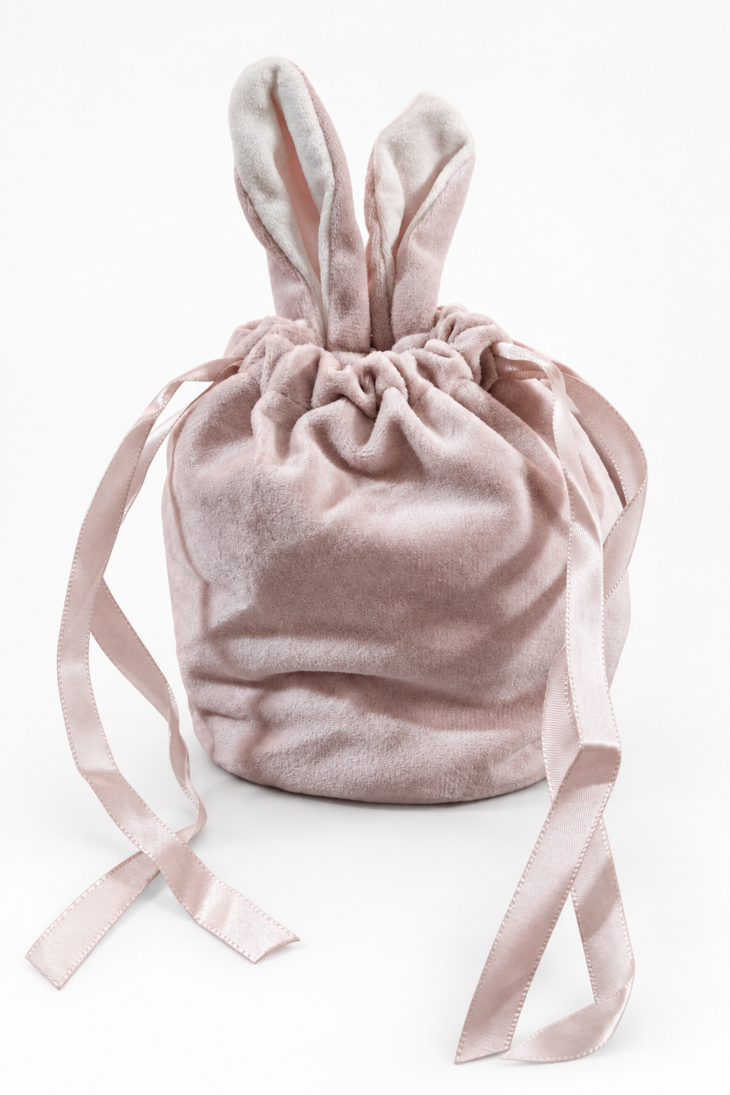 Pink bunny bag with ribbons